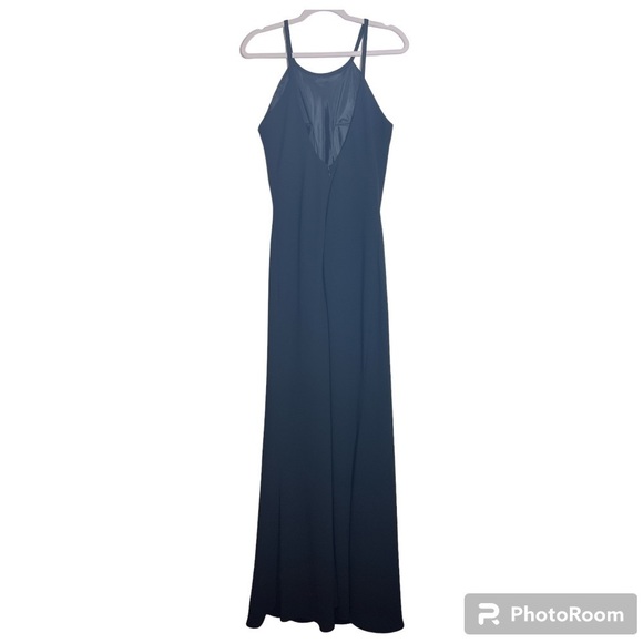 CALVIN KLEIN Crepe Halter Gown, NWT, Size 14 - Picture 6 of 9
